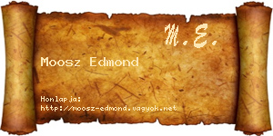 Moosz Edmond névjegykártya
